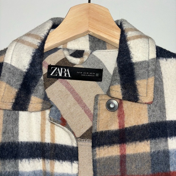 ZARA Plaid Shacket Overshirt XS - Picture 2 of 6